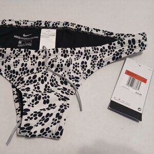 NIKE SWIM hydrastrong womens bikiny bottom party dots Large white RARE